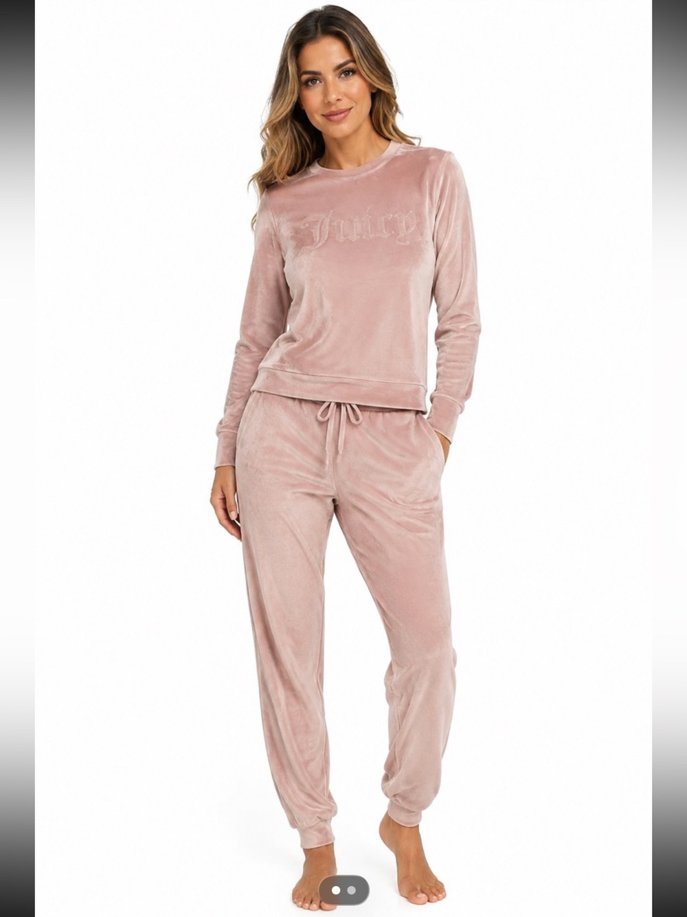 Juicy Couture Velour Pajama Set Rhinestone Y2K Loungewear Sleepwear - Size XL - Picture 1 of 12